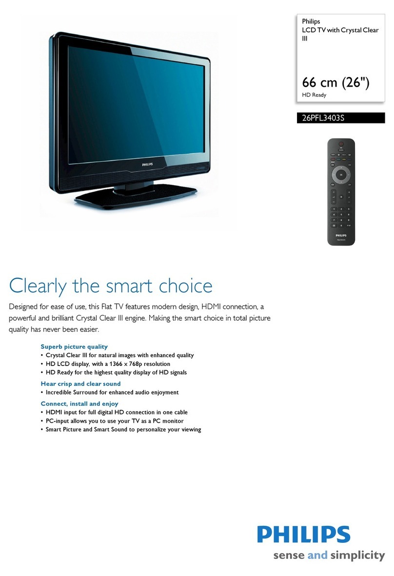 Philips 26PFL3403S User manual