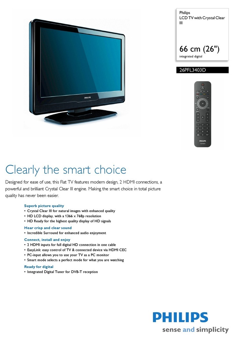Philips 26PFL3403D User manual