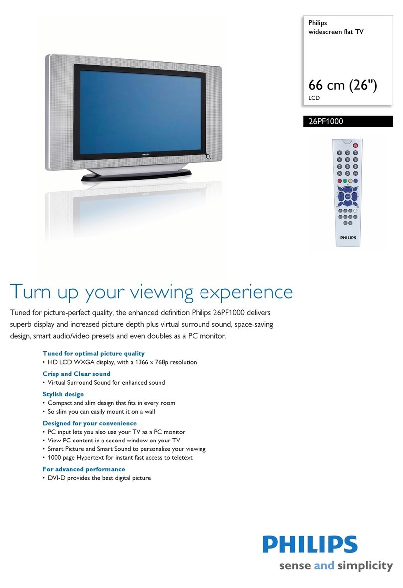 Philips 26PF1000 User manual