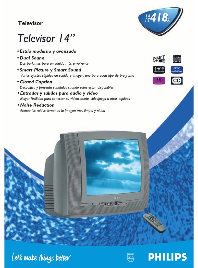 Philips TELEVISOR 14" PT418APT A User manual