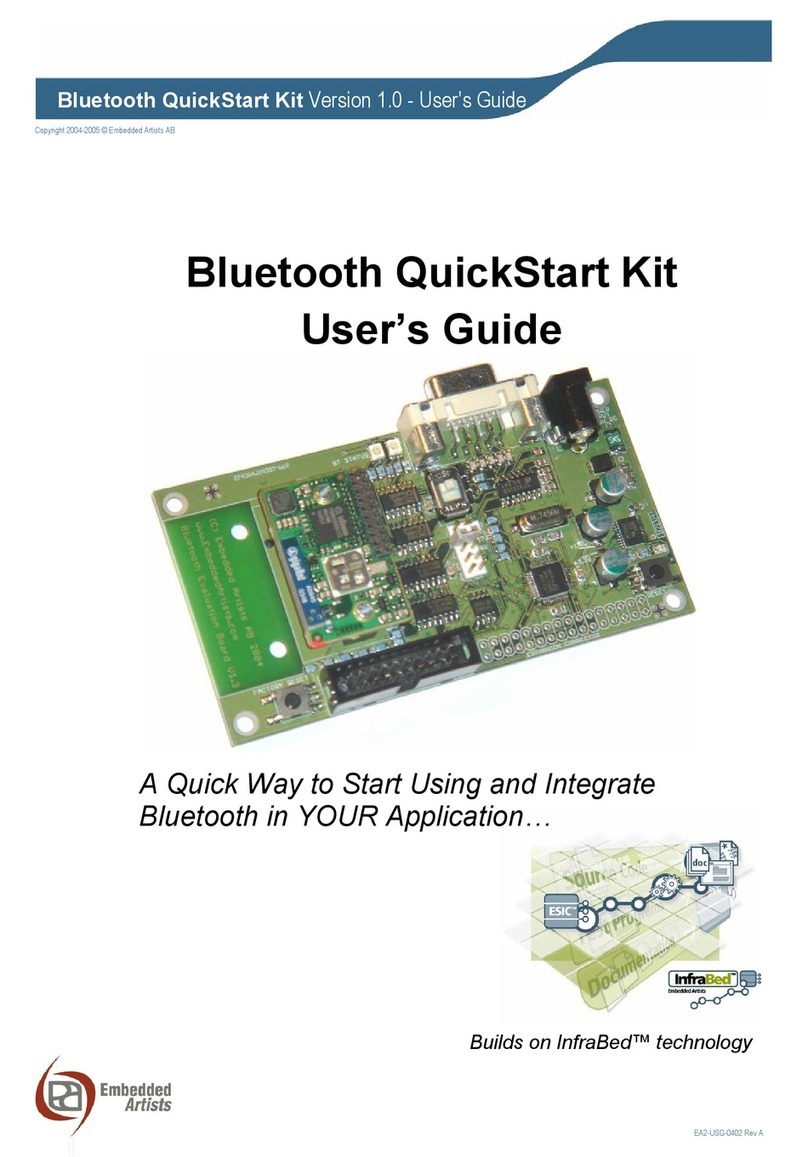 Embedded Artists Bluetooth QuickStart Kit User manual