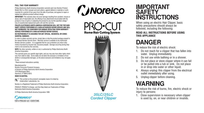 Norelco 25LC manual