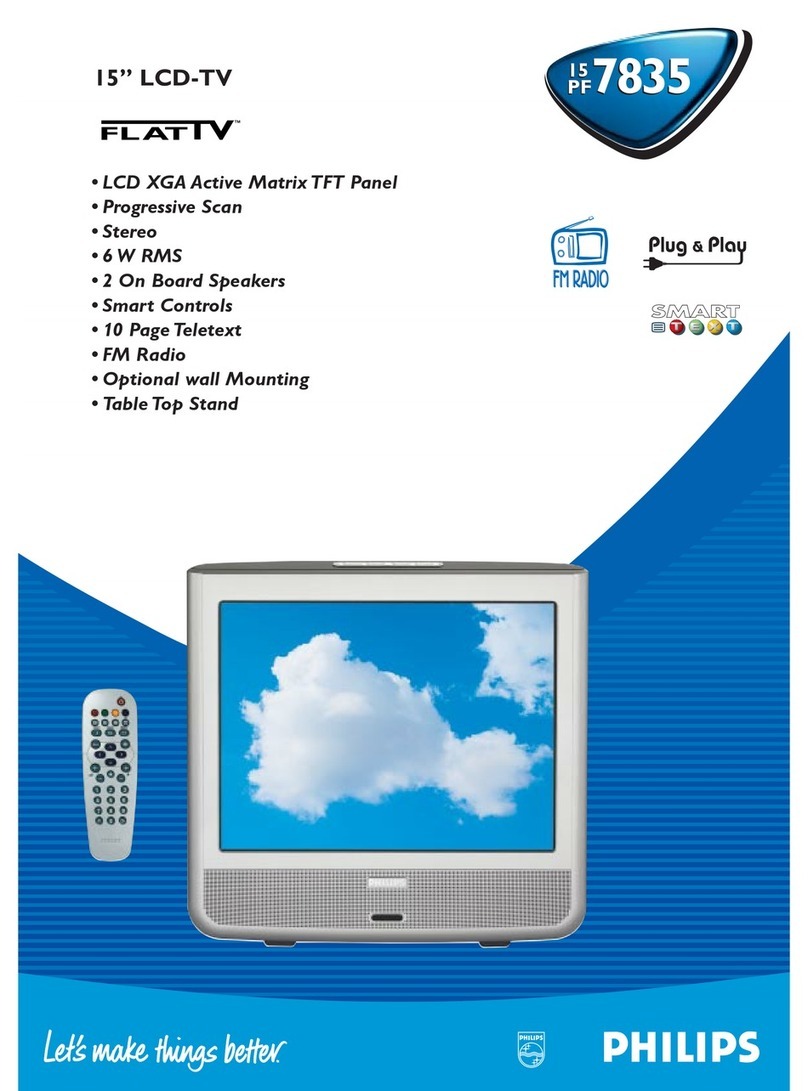 Philips FlatTV 15PF7835/58 User manual