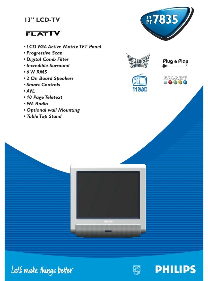 Philips FlatTV 13PF7835/12 User manual