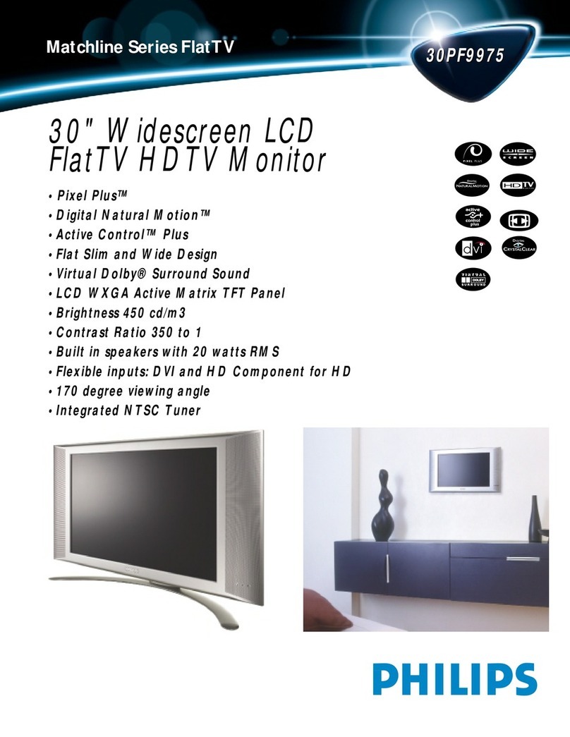 Philips MatchLine 30PF9975 User manual