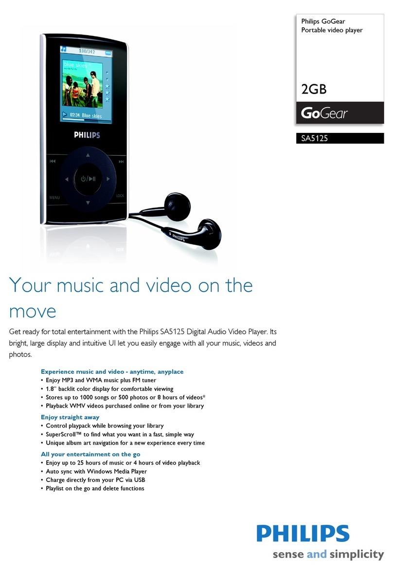 Philips GoGear SA5125 User manual