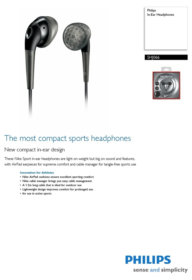 Philips Nike Pursue SHJ066 Specifications Philips Nike Pursue SHJ066 Specifications