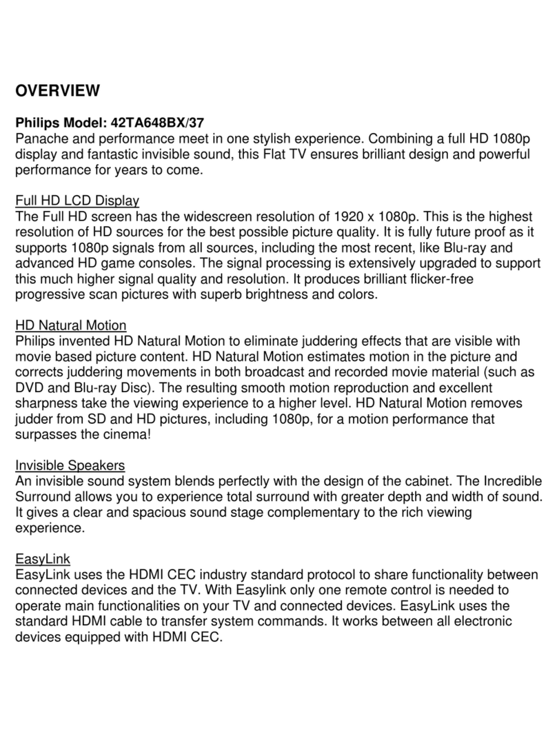 Philips 42ta648bx/37 User manual