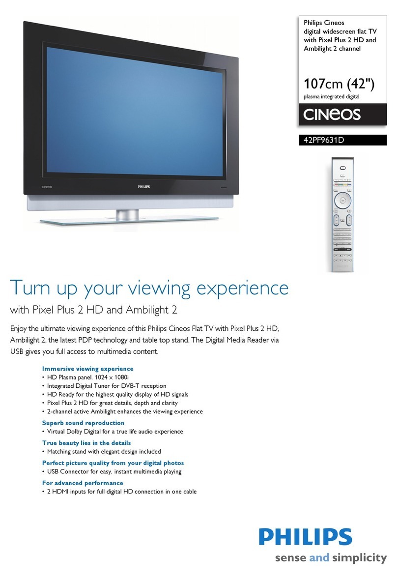 Philips 42PF9631D - 42" Plasma TV User manual