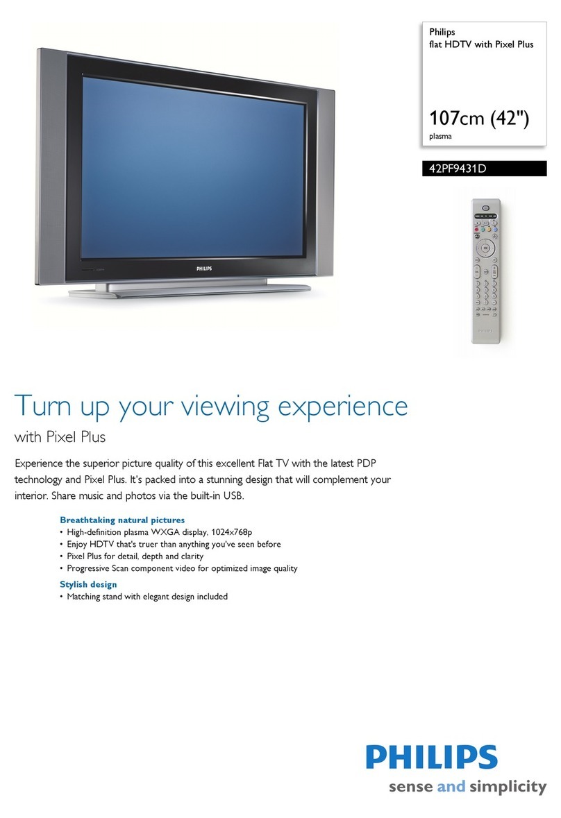 Philips 42PF9431D - 42" Plasma TV User manual