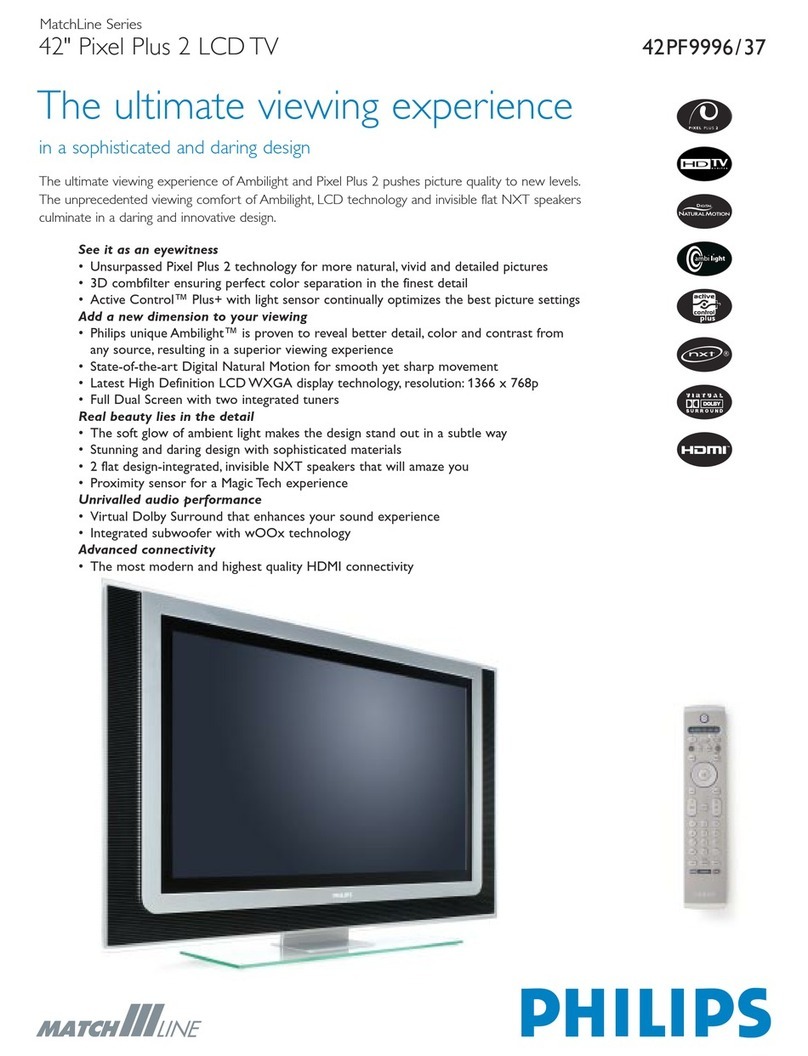 Philips Matchline 42PF9996/37 User manual