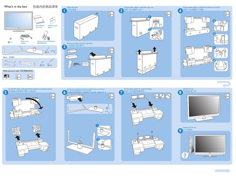 Philips 47PFL7422D/37 Instruction sheet