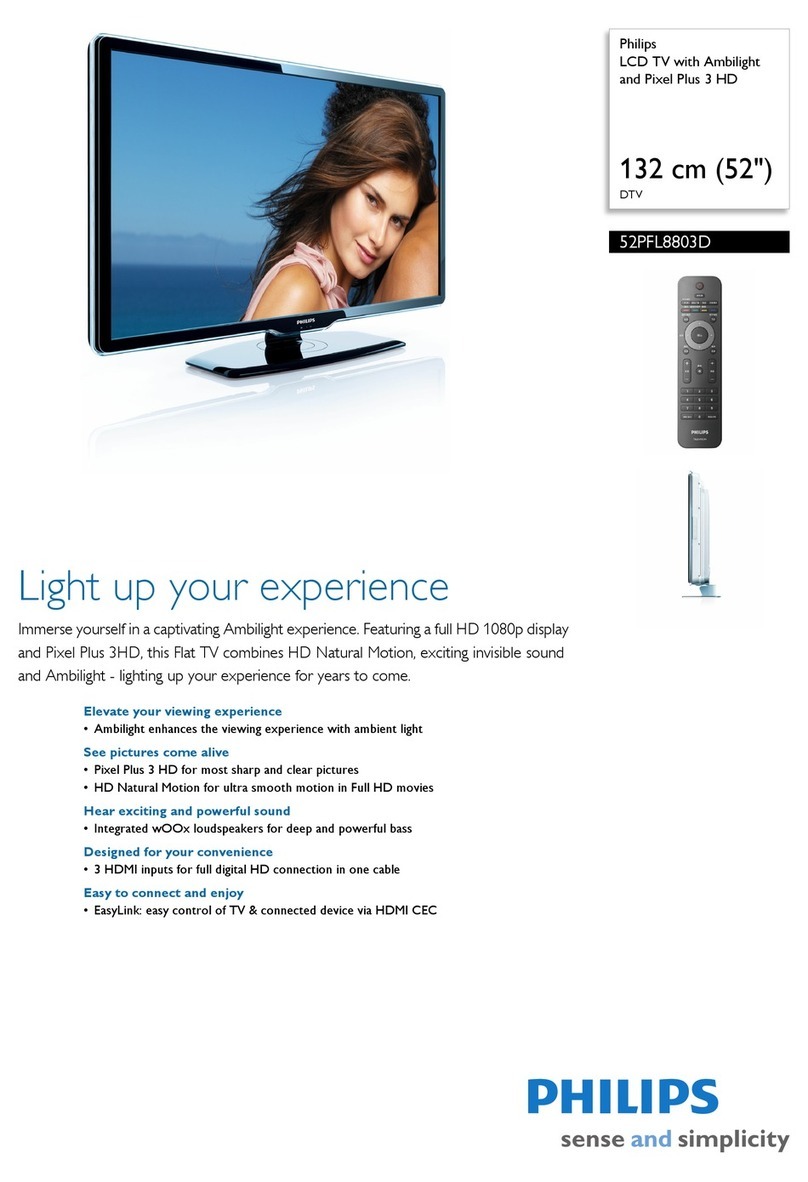 Philips 52PFL8803D User manual