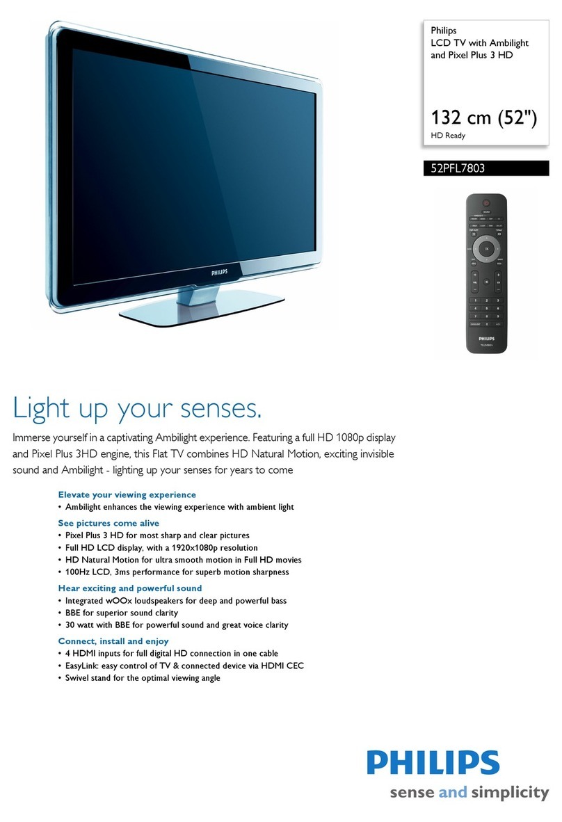 Philips 52PFL7803 Specifications