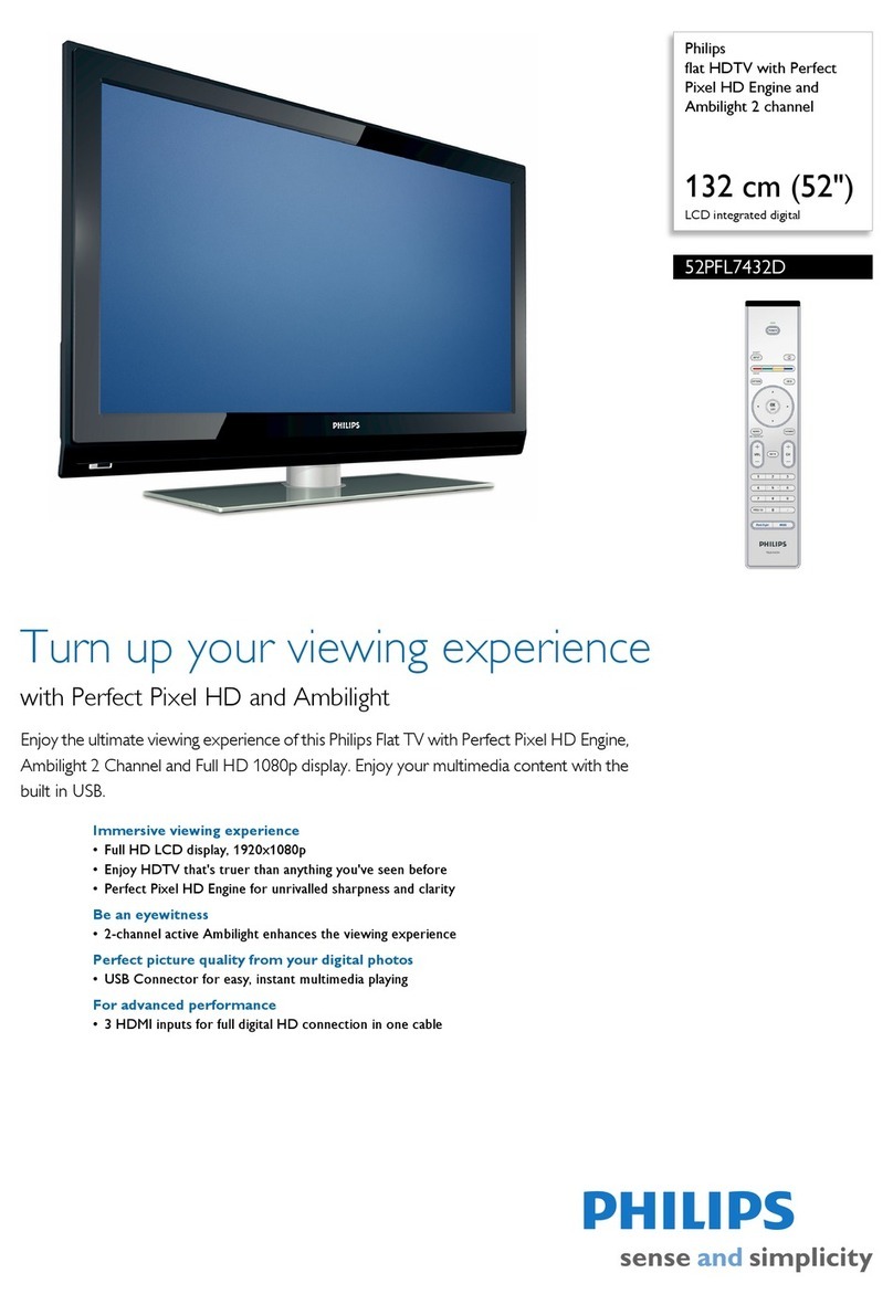 Philips 52PFL7432D User manual