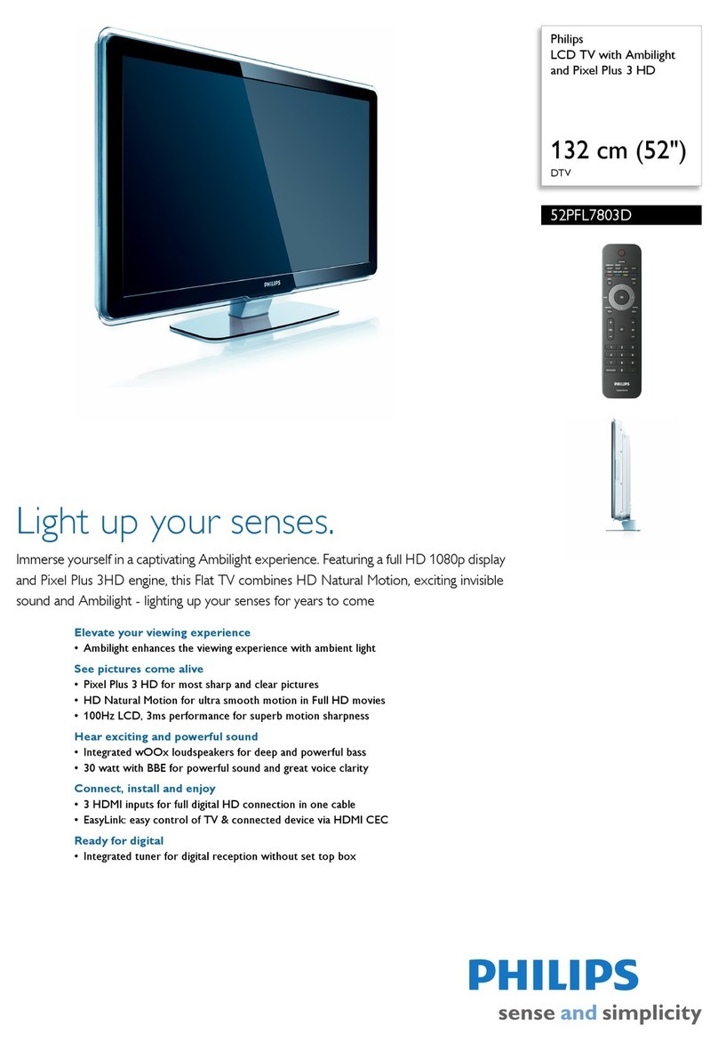 Philips 52PFL7803D User manual