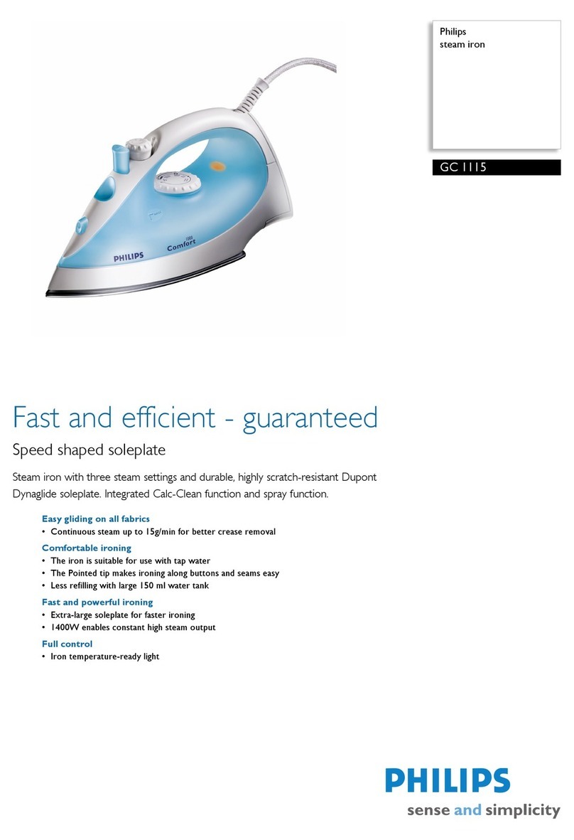 Philips COMFORT GC1115 User manual Philips COMFORT GC1115 User manual