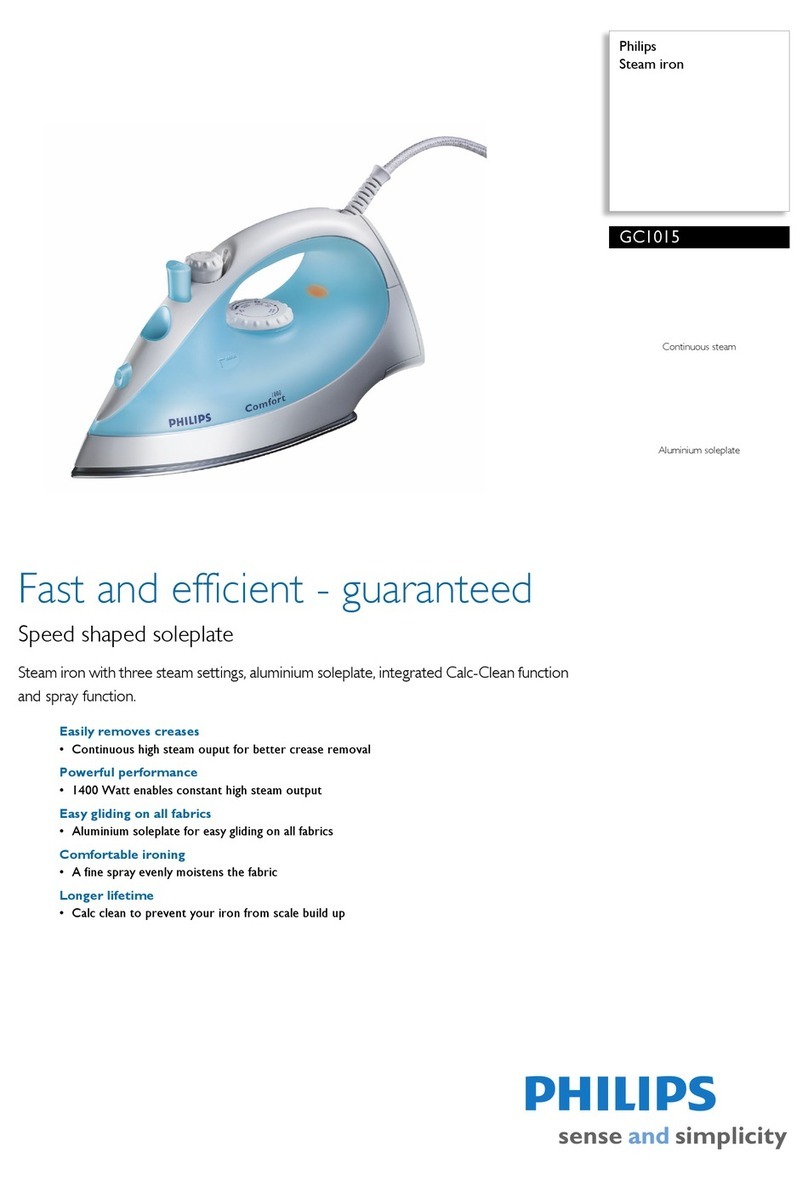 Philips COMFORT GC1015 User manual Philips COMFORT GC1015 User manual