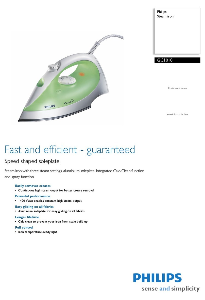 Philips COMFORT GC1010 User manual