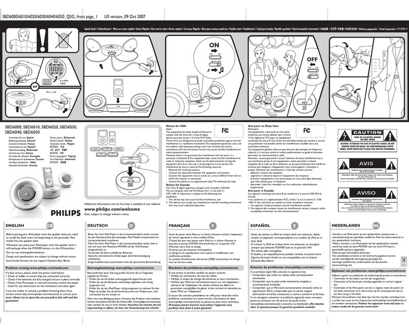 Philips SBD6010/27 User manual