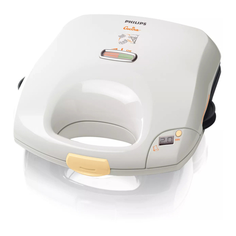 Philips sandwich maker HD2415 Instruction