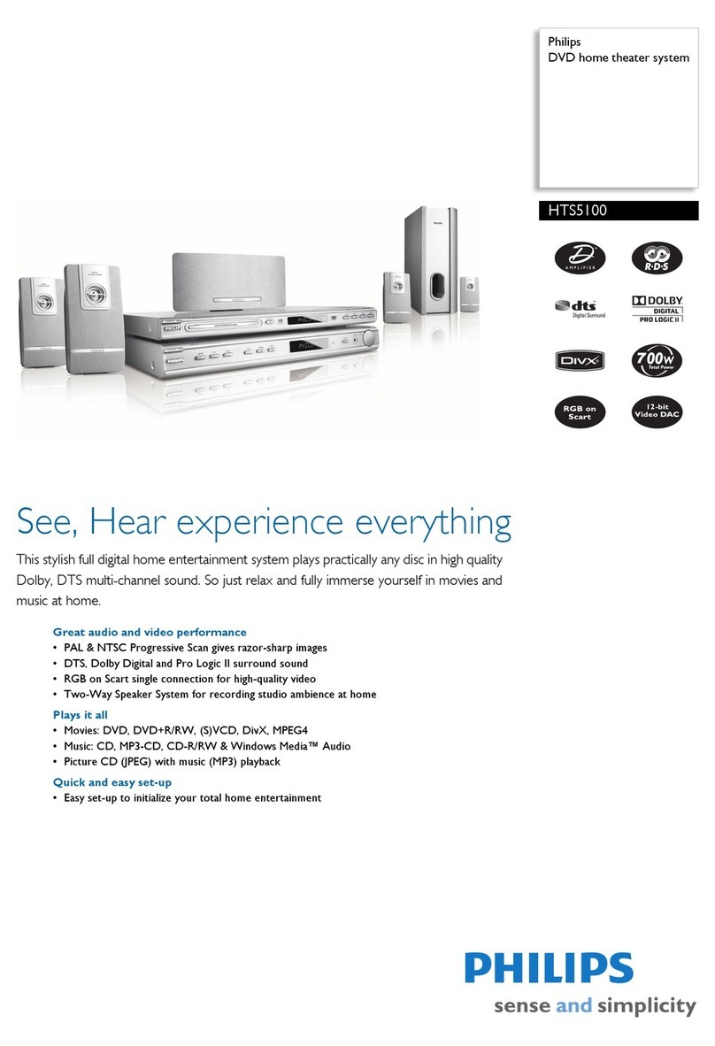 Philips HTS5100 Specification sheet
