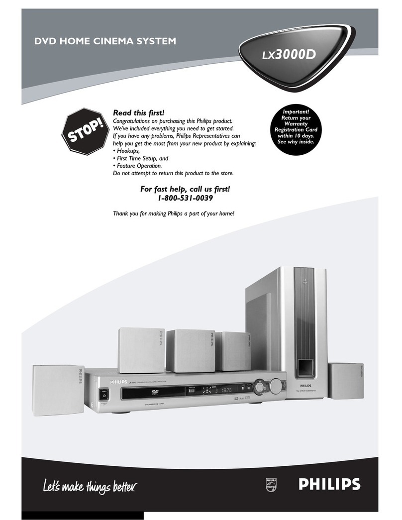Philips LX3000 Instruction sheet