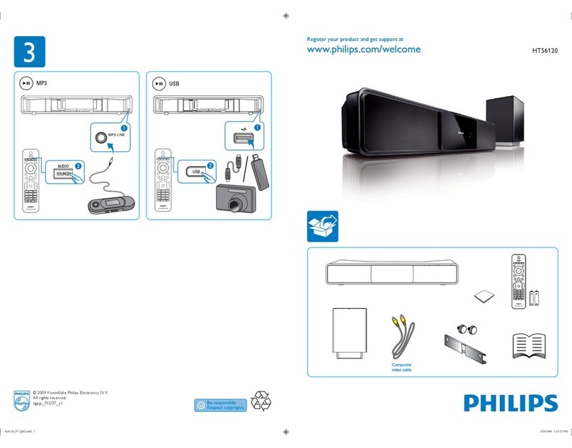 Philips HTS6120/37 quick start guide