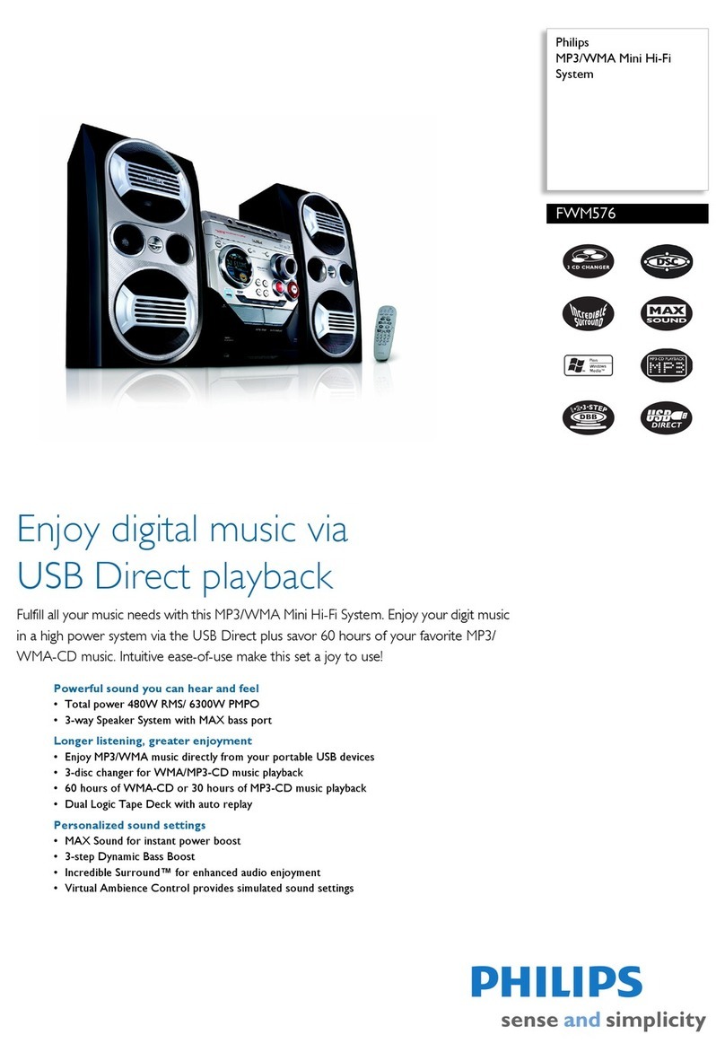 Philips FWM576 User manual