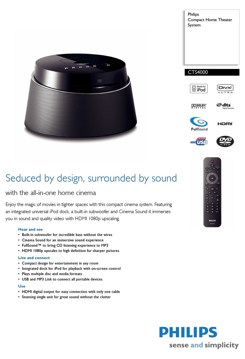 Philips CTS4000 CinemaOne Specifications