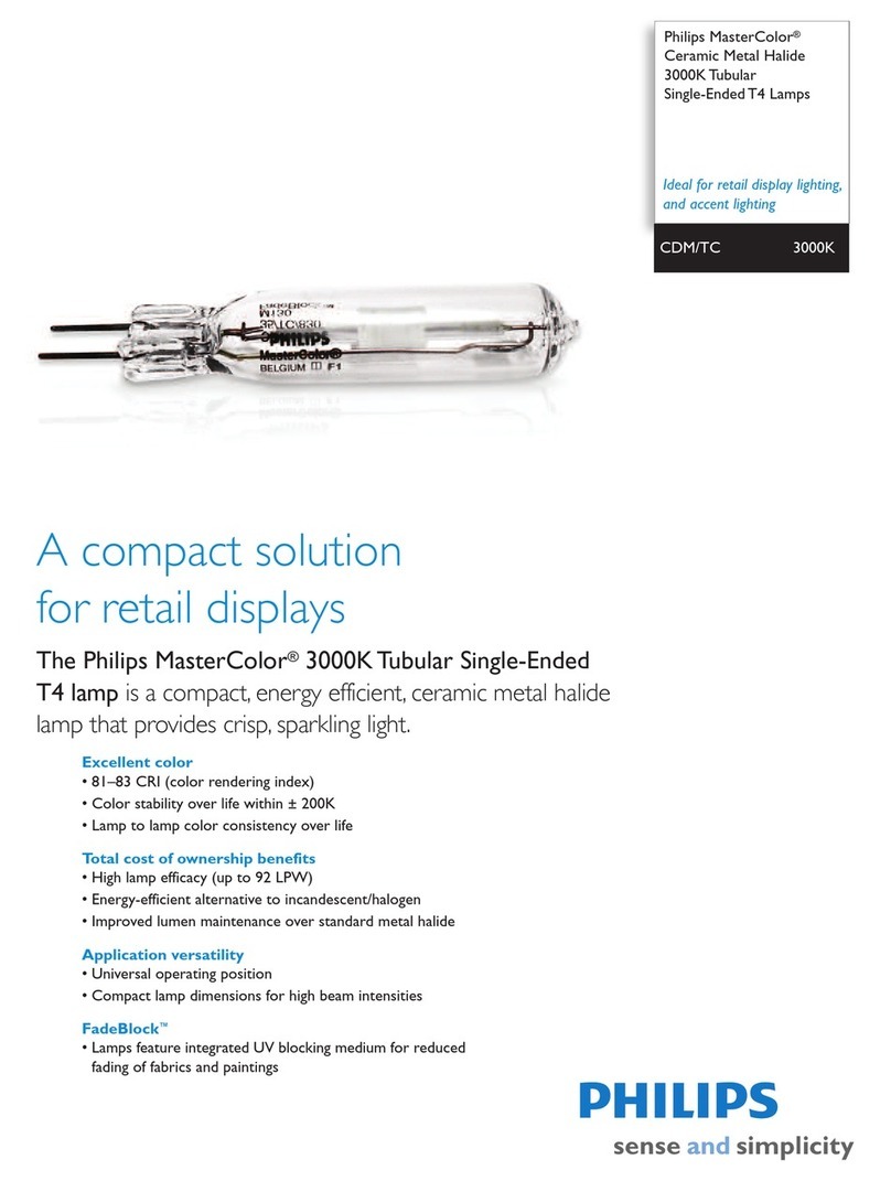 Philips MasterColor CDM/TC 3000K Specifications