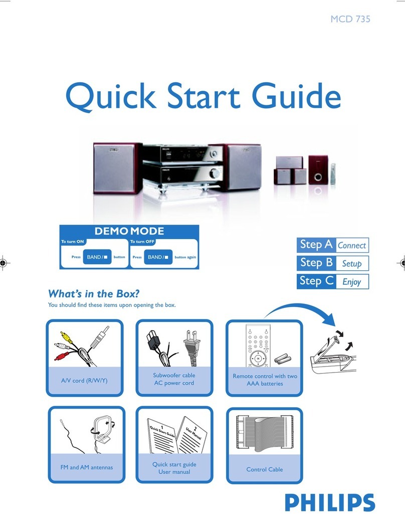 Philips MCD735 series quick start guide