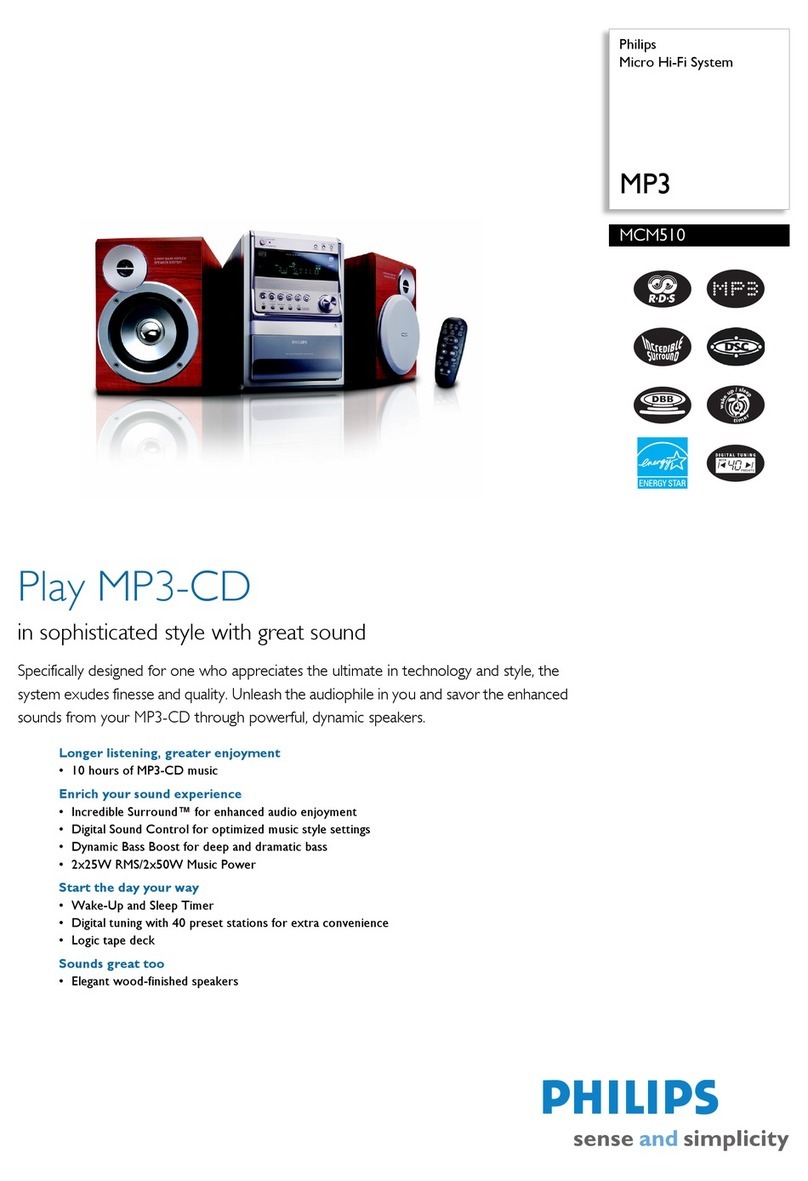 Philips MCM510 User manual