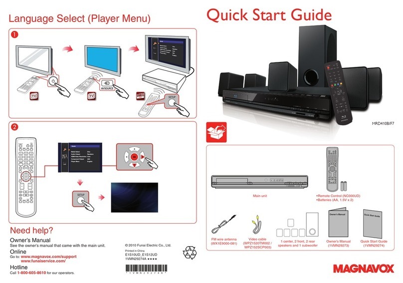 Magnavox Magnavox MRD410B/F7 quick start guide