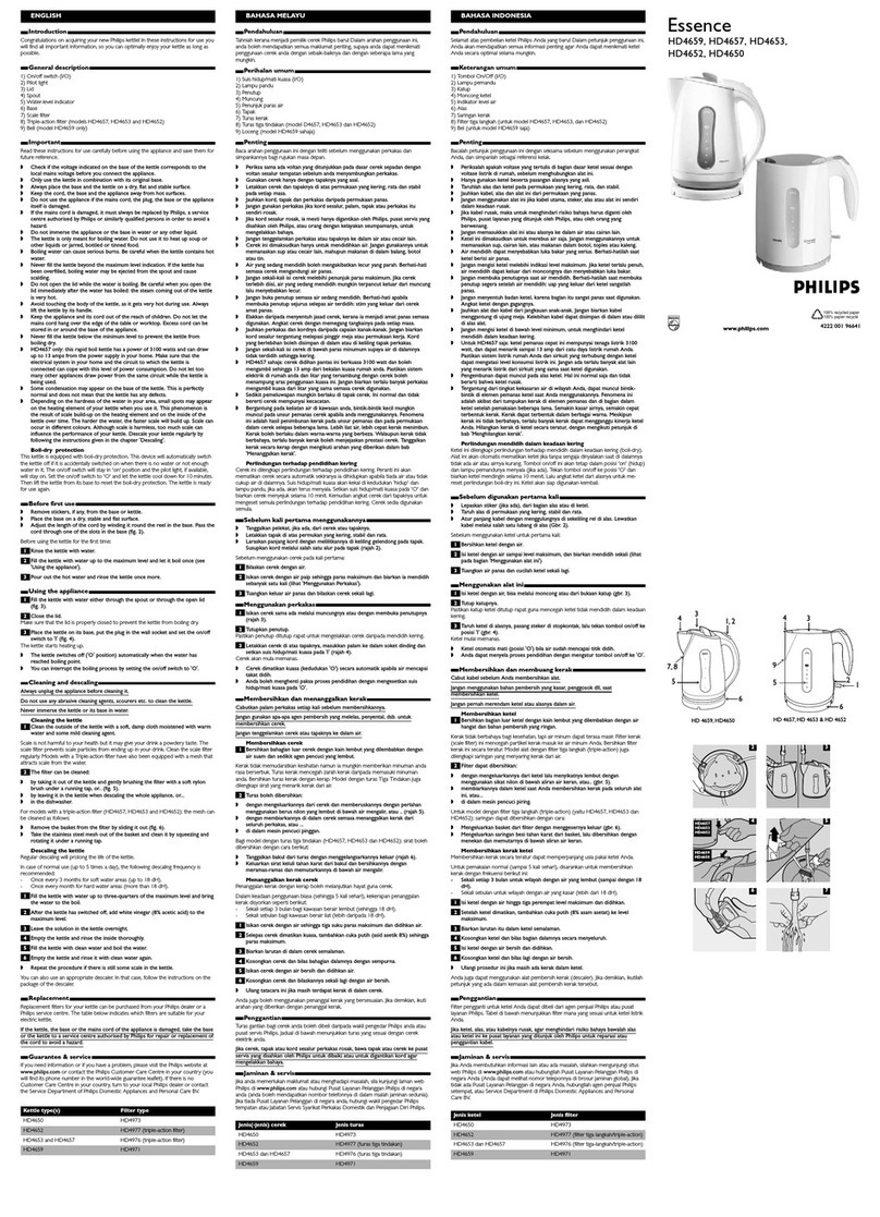 Philips essence HD4650 owner's manual