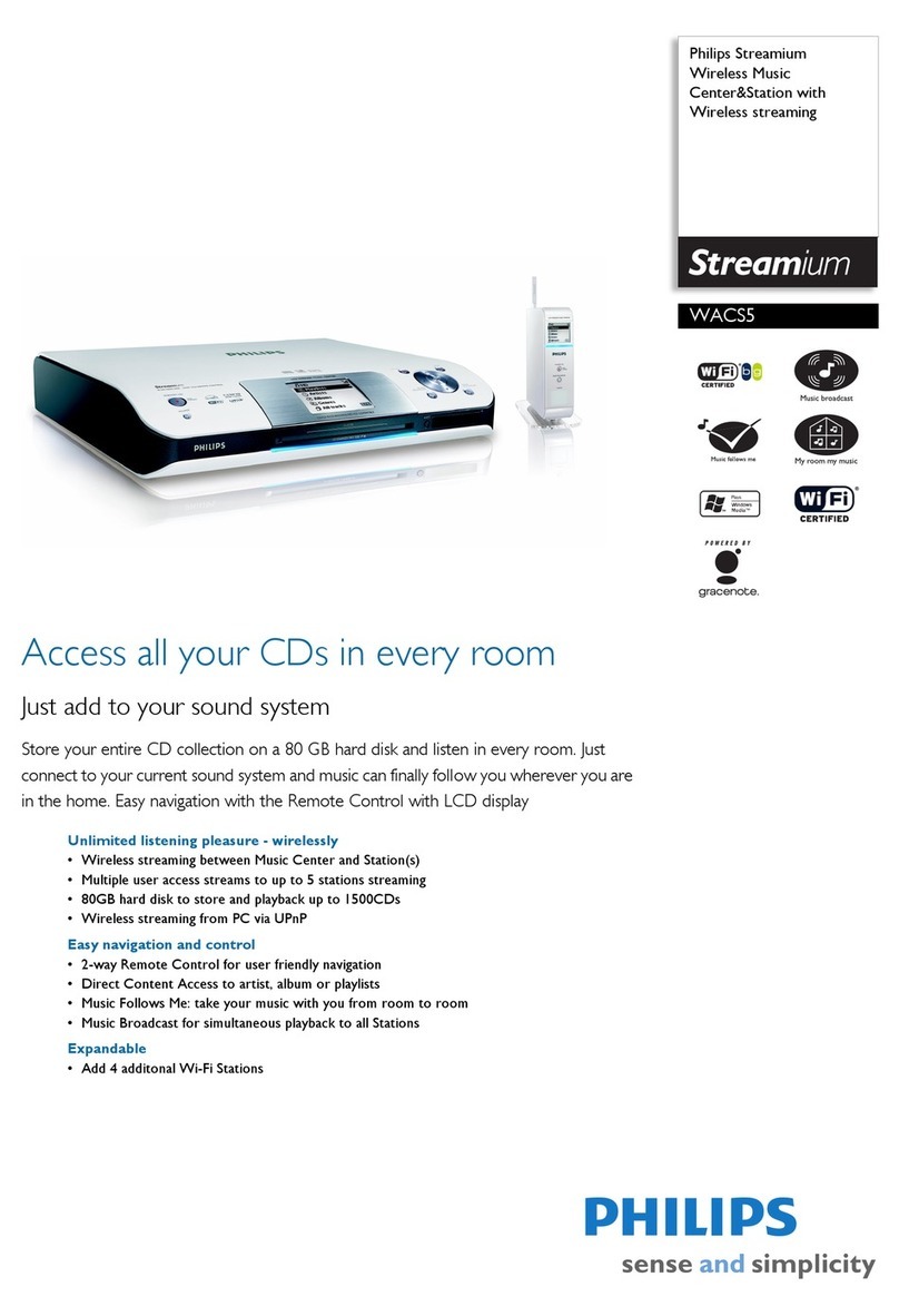 Philips Streamium WACS5 Specifications