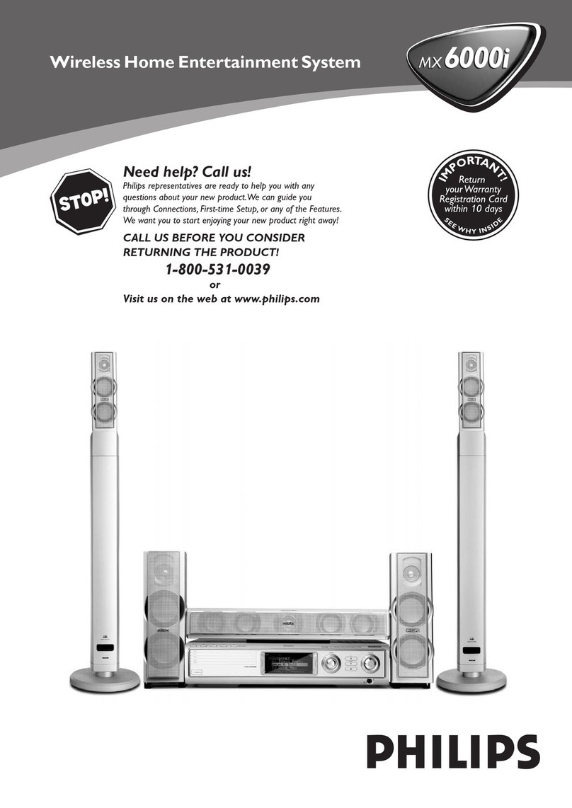 Philips Streamium MX6000i/37 User manual