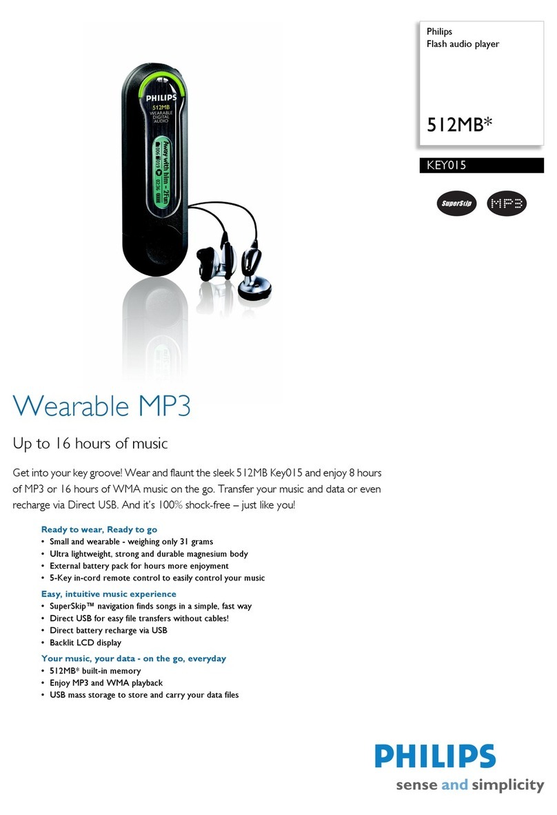Philips GoGear KEY015 User manual