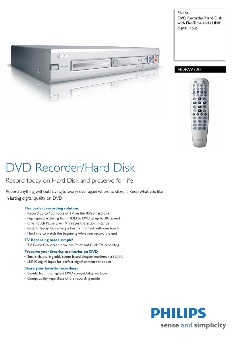 Philips HDRW720 User manual