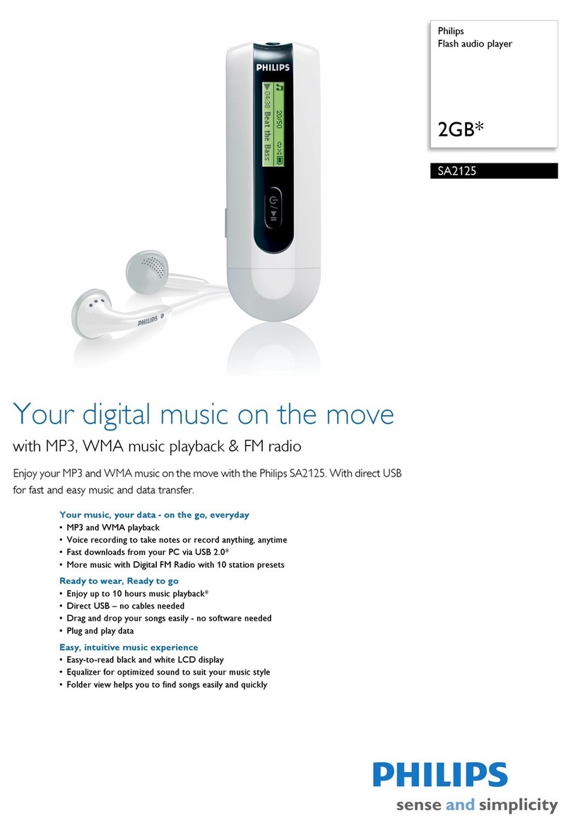 Philips SA2125 User manual Philips SA2125 User manual