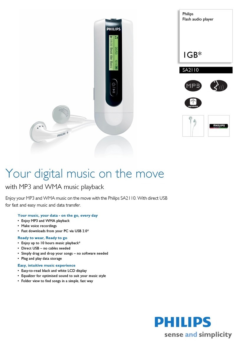 Philips SA2110 User manual