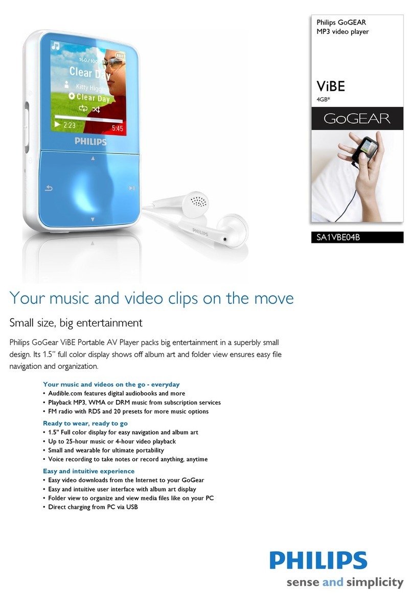 Philips GoGEAR SA1VBE04B User manual