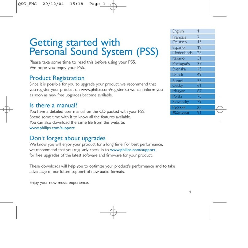 Philips PSS110/07 User manual