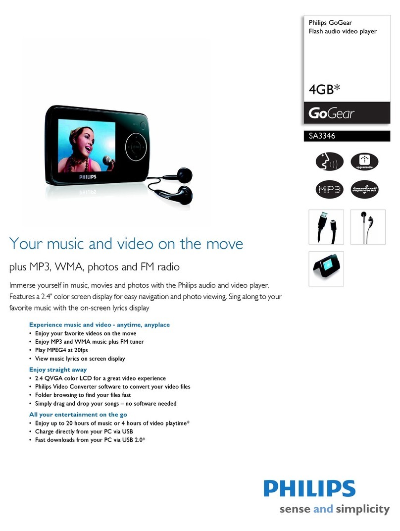 Philips GoGear SA3346 User manual