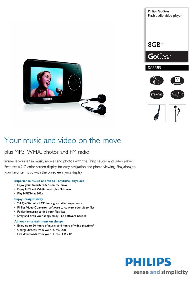 Philips GoGear SA3385 User manual