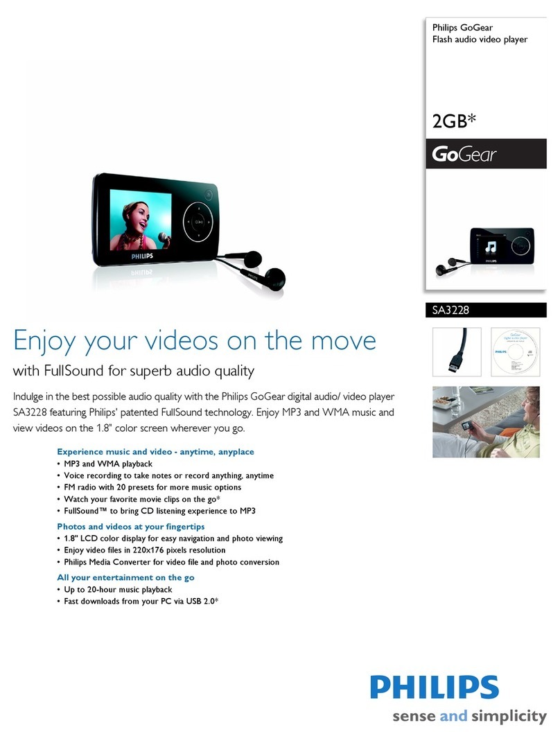Philips GoGear SA3228/37 Specifications Philips GoGear SA3228/37 Specifications