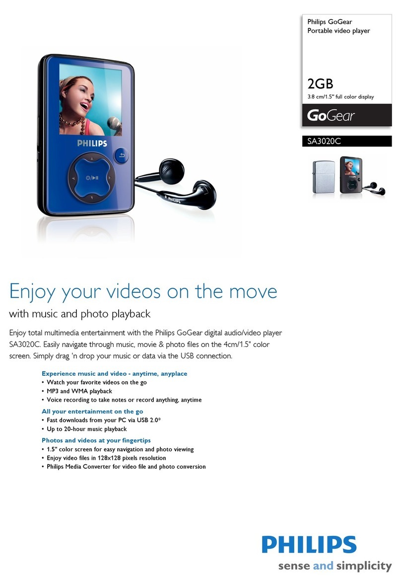 Philips SA3020C User manual