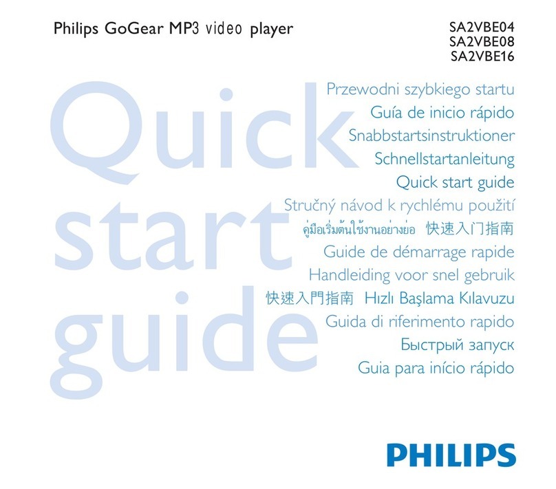 Philips GoGear SA2VBE04 User manual