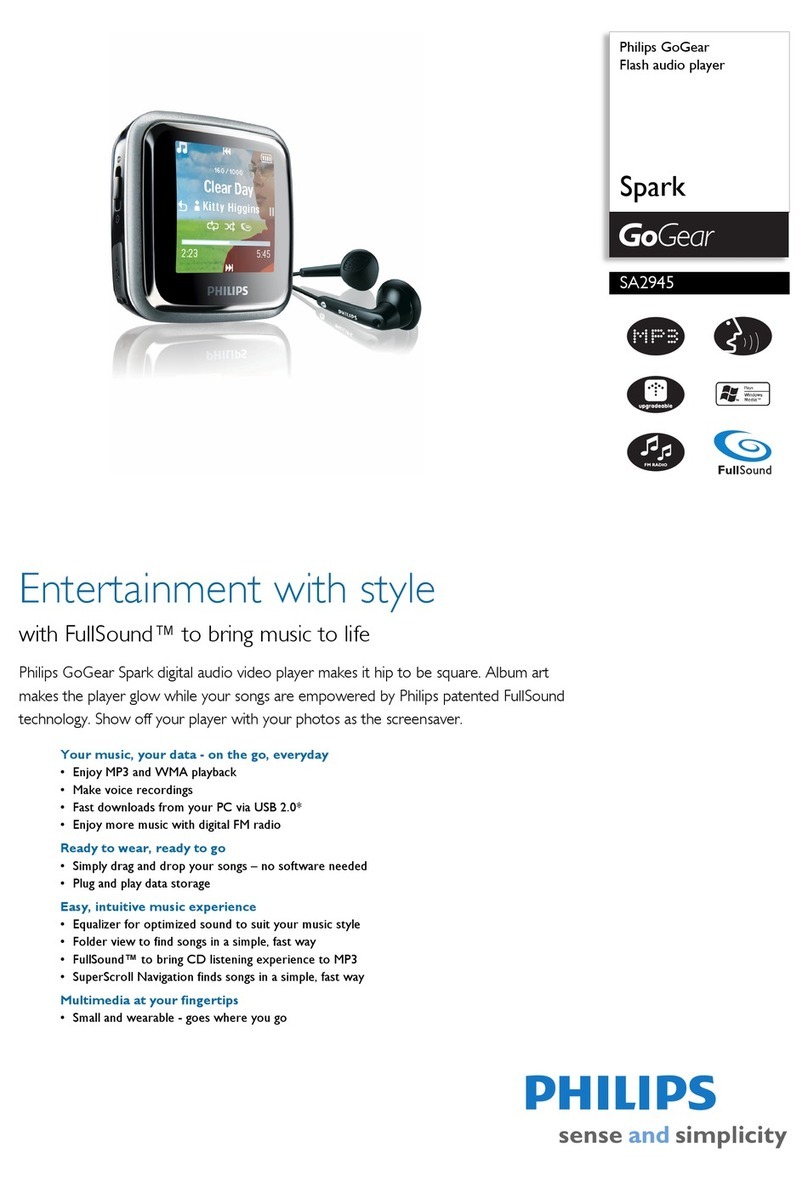 Philips GoGear Spark SA2945 User manual