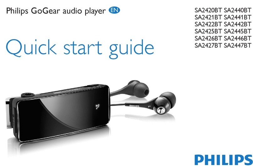 Philips GoGear LUXE SA2422BT User manual